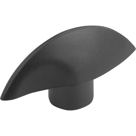 Kipp Wing Grip D=M10 22X38, 5, A=76, Form:K Thermoplastic, Black, Comp:Steel, Comp:Galvanized K0783.17510
